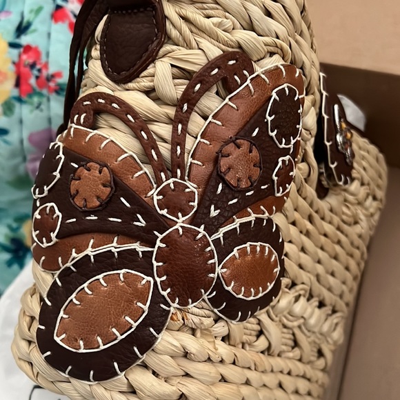 Brighton Butterfly Flight Wicker Bag - Picture 3 of 12